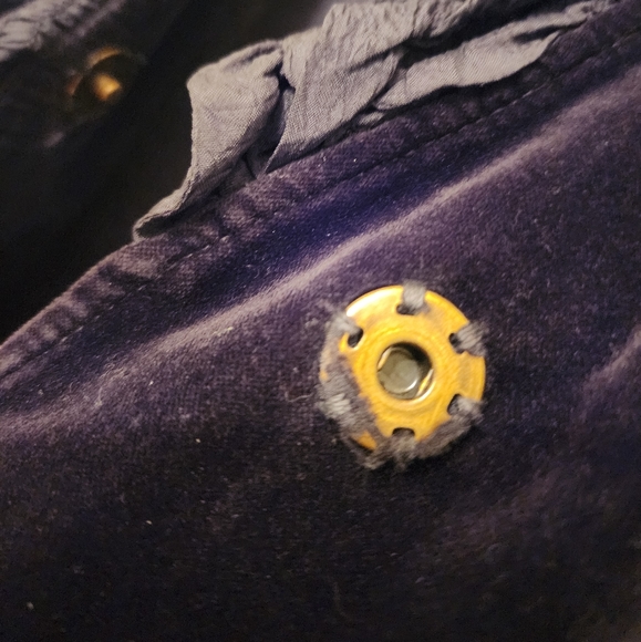 BLACK Cotton Velvet Coat Size 8 - Picture 6 of 8